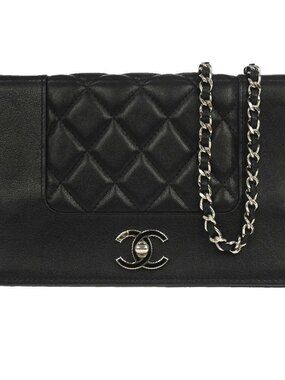 Chanel Black Lambskin WOC Wallet on Chain Bag